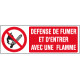 Sign prohibition DEFENSE DE FUMER ET D'ENTRER. . . EN ISO 7010 P003