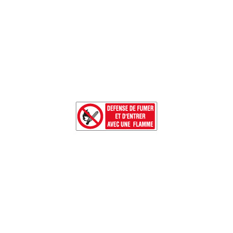 Sign prohibition DEFENSE DE FUMER ET D'ENTRER. . . EN ISO 7010 P003