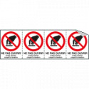 Sheet n. 4 label NE PAS OUVRIR AVANT D'AVOIRE COUPE'. . . . . EN ISO 7010