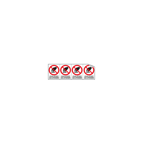 Sheet n. 4 label USAGE INTERDIT AUX PERSONNES NON AUTORISEES