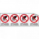 Sheet n. 4 label USAGE INTERDIT AUX PERSONNES NON AUTORISEES