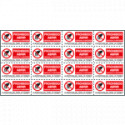 Sheet n. 16 label "PROHIBIDO ABRIR . . . " EN ISO 7010