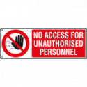 Sign prohibition NO ACCESS
