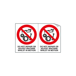 Sheet n. 2 label DO NOT REPAIR. . .