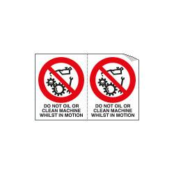Sheet n. 2 label DO NOT OIL OR. . .