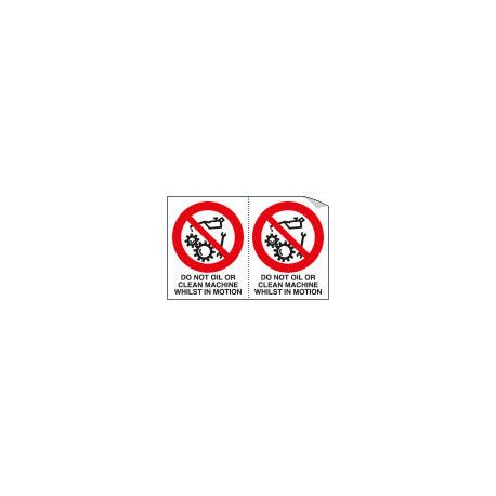 Sheet n. 2 label DO NOT OIL OR. . .