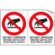 Sheet n. 2 label DO NOT OPERATE. . .