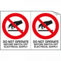 Sheet n. 2 label DO NOT OPERATE. . .