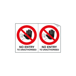 Sheet n. 2 label NO ENTRY TO. . .