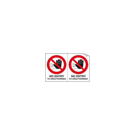 Sheet n. 2 label NO ENTRY TO. . .