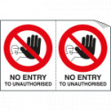 Sheet n. 2 label NO ENTRY TO. . .