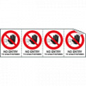 Sheet n. 4 label NO ENTRY TO. . .