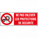 Sign prohib. self-adhes. "NE PAS ENLEVER "