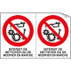 Sheet n. 2 label INTERDIT DE NETTOYER. .