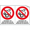 Sheet n. 2 label INTERDIT DE NETTOYER. .