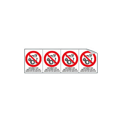 Sheet n. 4 label INTERDIT DE NETTOYER. .