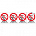 Sheet n. 4 label INTERDIT DE NETTOYER. .