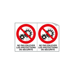 Sheet n. 2 label NE PAS ENLEVER. . .