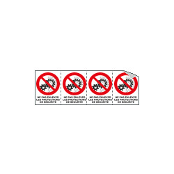 Sheet n. 4 label NE PAS ENLEVER LES . . . .