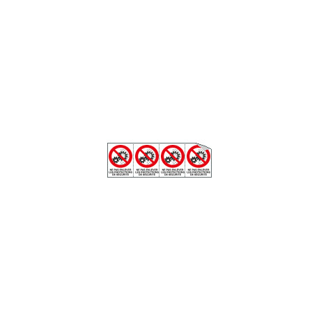 Sheet n. 4 label NE PAS ENLEVER LES . . . .