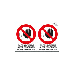 Sheet n. 2 label ACCES INTERDIT AU PERSONNES