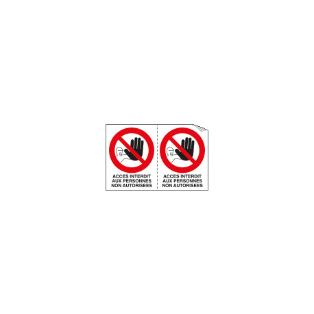Sheet n. 2 label ACCES INTERDIT AU PERSONNES