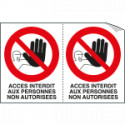 Sheet n. 2 label ACCES INTERDIT AU PERSONNES