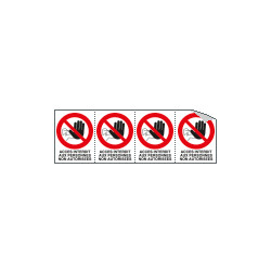 Sheet n. 4 label ACCES INTERDIT AU PERSONNES