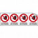 Sheet n. 4 label ACCES INTERDIT AU PERSONNES