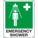 Sign emergency EMERGENCY SHOWER EN ISO 7010 E012