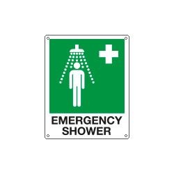 Sign emergency EMERGENCY SHOWER EN ISO 7010 E012