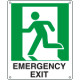 Sign emergency EMERGENCY EXIT EN ISO 7010 E001