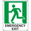 Sign emergency EMERGENCY EXIT EN ISO 7010 E001