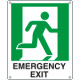 Sign emergency EMERGENCY EXIT EN ISO 7010 E002