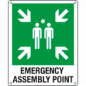 Sign emergency EMERGENCY ASSEMBLY POINT EN ISO 7010 E007