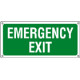 Sign safety self-adhes. EMERGENCY EXIT