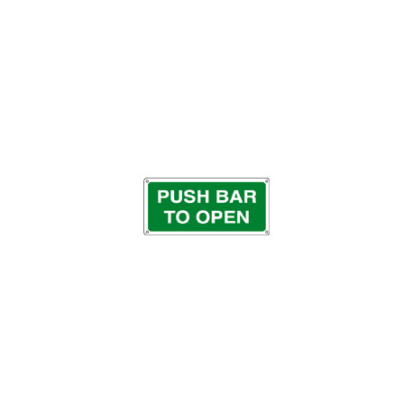 Sign fire PUSH BAR TO OPEN