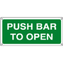 Sign fire PUSH BAR TO OPEN