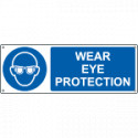 Sign mandatory WEAR EYE PROTECTION EN ISO 7010 M004