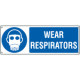 Sign hazard WEAR RESPIRATORS EN ISO 7010 M017