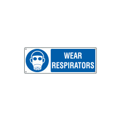 Sign hazard WEAR RESPIRATORS EN ISO 7010 M017