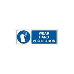 Sign mandatory WEAR HAND PROTECTION EN ISO 7010