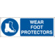 Sign mandatory WEAR FOOT PROTECTORS EN ISO 7010