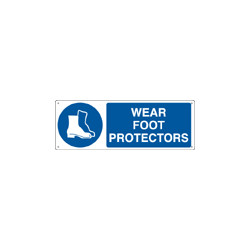 Sign mandatory WEAR FOOT PROTECTORS EN ISO 7010