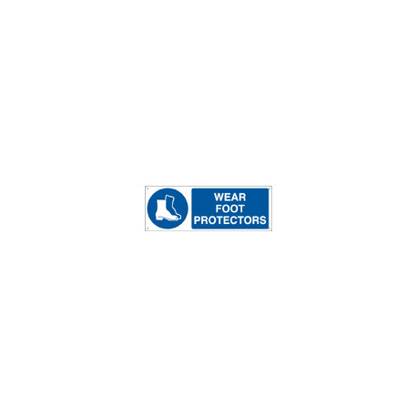 Sign mandatory WEAR FOOT PROTECTORS EN ISO 7010