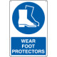 Sign hazard WEAR FOOT PROTECTORS EN ISO 7010 M008