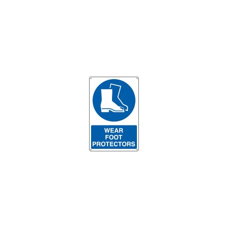 Sign hazard WEAR FOOT PROTECTORS EN ISO 7010 M008