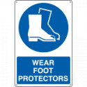 Sign hazard WEAR FOOT PROTECTORS EN ISO 7010 M008