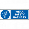 Sign hazard WEAR SAFETY HARNESS EN ISO 7010 M018