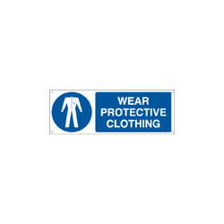 Sign mandatory WEAR PROTECTIVE CLOTHING EN ISO 7010